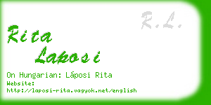 rita laposi business card