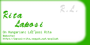 rita laposi business card